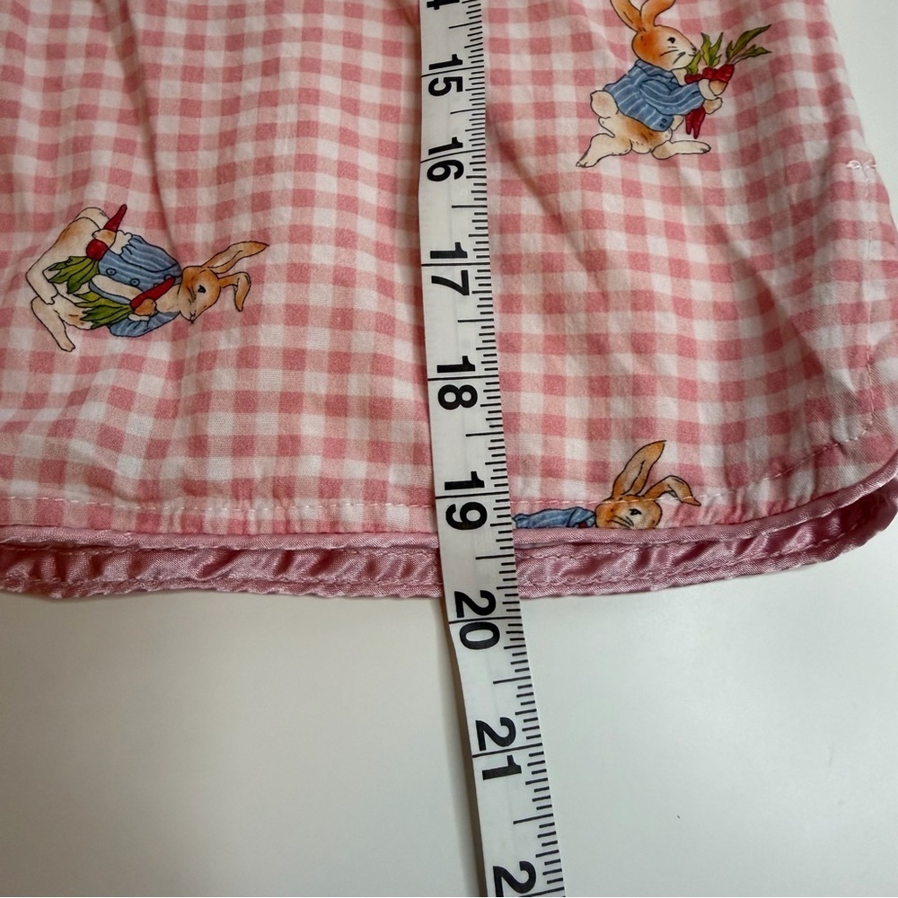 Pink Gingham Kids Dress with Peter Rabbit Motif Easter - Picture 7 of 7